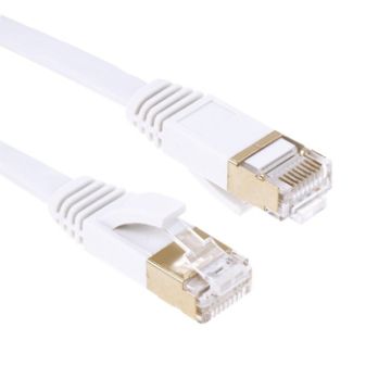 CAT7 Ultra-thin Flat Ethernet Cable 20m - Gold Plated, 10Gbps High Speed - 1