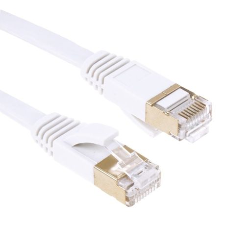 CAT7 Ultra-thin Flat Ethernet Cable 20m - Gold Plated, 10Gbps High Speed - 1