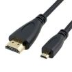 Micro HDMI to HDMI Cable 1.5m, 1.4 Version, Black, 19 Pin - 1