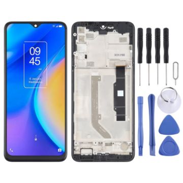 TFT LCD Screen for TCL 20 SE T761H Digitizer Assembly with Frame Black - 1