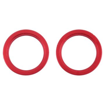 iPhone 13 Rear Camera Glass Lens Protector Ring 2 PCS - Red - 1