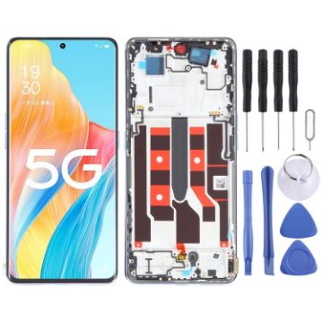 OPPO A1 Pro Blue LCD Screen Digitizer Assembly with Frame - 1