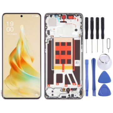 OPPO Reno9 Pro Gold LCD Screen Digitizer Assembly with Frame - 1
