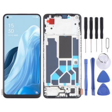 OPPO Reno7 SE 5G AMOLED LCD Screen Digitizer Assembly with Frame - 1