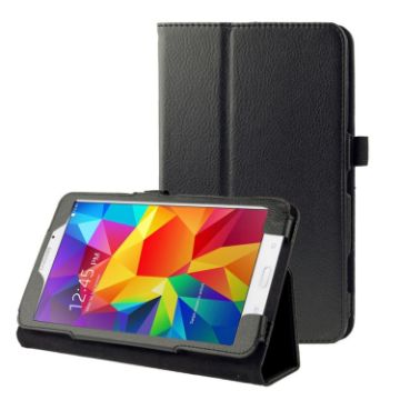 Litchi Texture Flip Leather Case for Galaxy Tab 4 7.0 T230/T231/T235 Black - 1