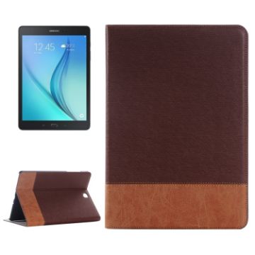 Galaxy Tab A 9.7 Case: Brown Leather, Holder, Card Slots, Wallet, 4G LTE/T555 - 1