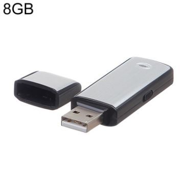 USB Voice Recorder & 8GB Flash Drive - Black | Dual Function Device - 1