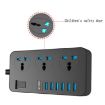 T09 3000W High Power Plug-in with 3-Hole Jack & 6 USB Charging Ports - 5