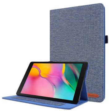 Samsung Galaxy Tab A7 (2020) Flip Case with Card Slots & Holder - Deep Blue - 1