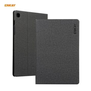 Samsung Galaxy Tab A7 10.4 T500/T505 Case, PU Leather, Sleep/Wake, Black - 1
