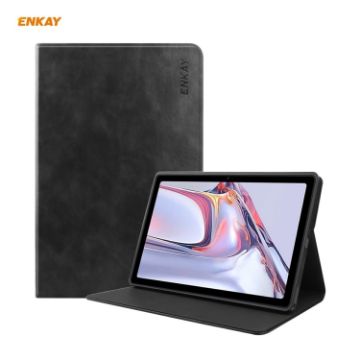 Samsung Galaxy Tab A7 10.4 T500/T505 ENKAY Cow Texture Case Black - 1