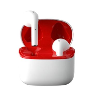 JM12 TWS Bluetooth 5.0 Earphones, Touch Control, Stereo Bass, White - 1