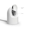 Retro Round Base Silicone Bracket for Apple Watch - White - 3