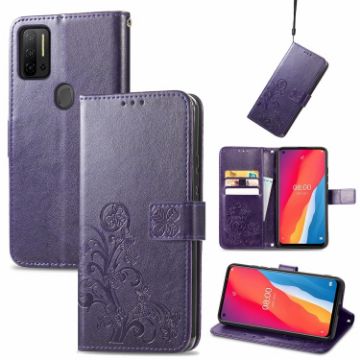 Ulefone Note 11 Plus Purple Leather Case with Lanyard, Card Slot & Wallet - 1