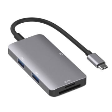 5 in 1 Data Hub Adapter with SD/TF/CF Card & Dual USB3.0 Ports - 1