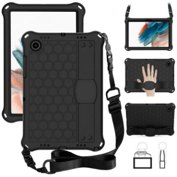 Galaxy Tab A8 10.5 2021 X200/X205 Honeycomb EVA+PC Case with Strap - 1