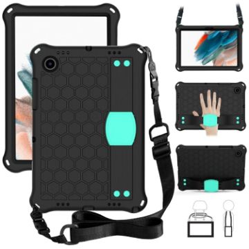 Galaxy Tab A8 10.5 2021 X200/X205 EVA+PC Case with Strap Black/Mint - 1