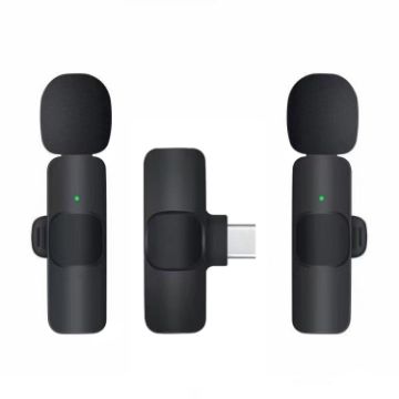 K9 2 in 1 Wireless Clip-on Noise Cancelling Mini Microphone Type-C Port - 1