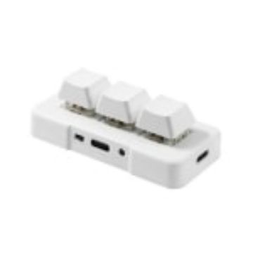 MK321BT Bluetooth 5.1 3-Key Custom Macro Keypad for Game/Office (White) - 1