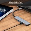 ENKAY Hat-Prince 5 in 1 Type-C Hub: 4K HDMI, 3.5mm Audio Adapter - 5