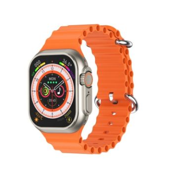 W800 Ultra Smart Watch, 2.02" Color Screen, Heart Rate/BP Monitor, Orange - 1