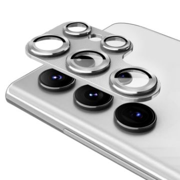 Samsung Galaxy S23 Ultra ENKAY Camera Lens Tempered Glass Film Silver - 1