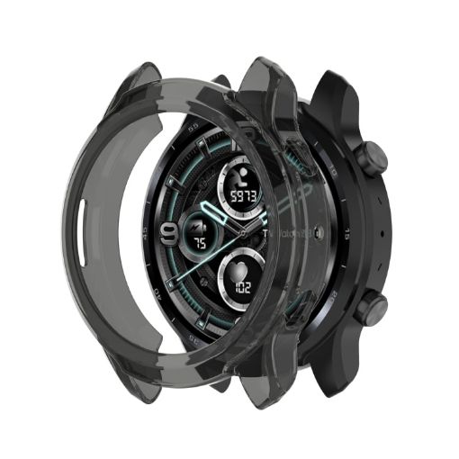 Ticwatch Pro 3 Ultra TPU Transparent Black Protective Shell - 1