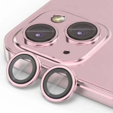 iPhone 15/15 Plus ENKAY AR Anti-reflection Camera Lens Glass Pink - 1