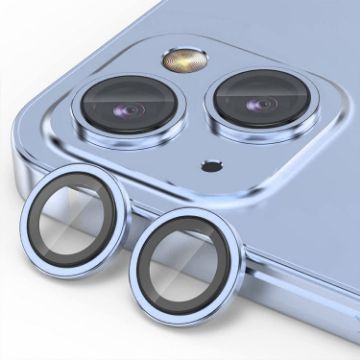 iPhone 15/15 Plus ENKAY AR Anti-reflection Camera Lens Glass (Blue) - 1