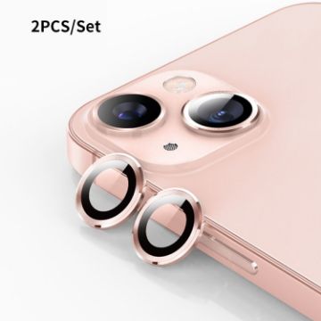 iPhone 15/15 Plus ENKAY Pink 9H Rear Lens Tempered Glass Film - 1