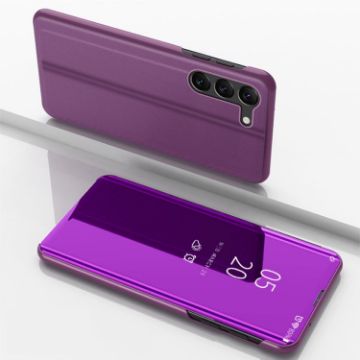 Samsung Galaxy S24+ 5G Purple Mirror Flip Leather Case with Holder - 1