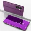 Samsung Galaxy M55 Purple Mirror Flip Leather Case with Holder - 1