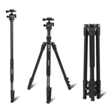 JMARY KT325+NB30 1.6m Portable Aluminum Alloy Action Camera Tripod Holder - 1
