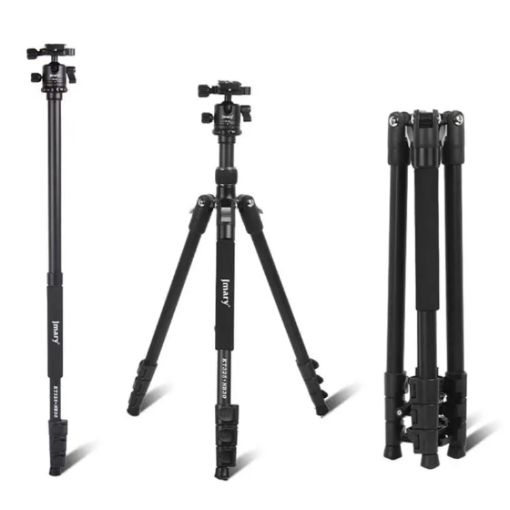 JMARY KT325+NB30 1.6m Portable Aluminum Alloy Action Camera Tripod Holder - 1