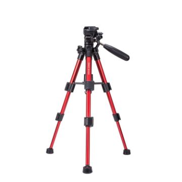 JMARY KP-2203 Red Telescopic SLR Camera Phone Tripod - Portable Aluminum - 1