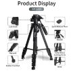 JMARY KP2234 Telescopic Aluminum Tripod for Camera & Phone - Black - 4