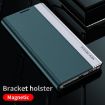 Xiaomi 13T Pro Dark Blue Leather Phone Case with Electroplated Sides - 3