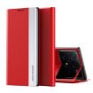 Xiaomi Poco F6 Pro Red Leather Phone Case with Electroplated Adsorption - 1