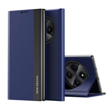 Xiaomi Redmi 14C Dark Blue Electroplated Leather Phone Case - 1