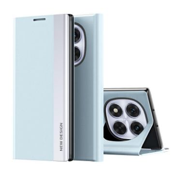 Xiaomi Redmi Note 14 Pro 5G Blue Leather Phone Case with Electroplating - 1