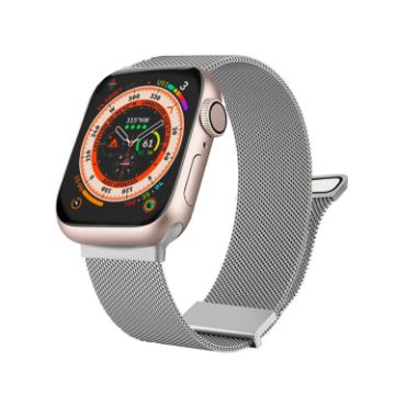 Apple Watch SE 2022 40mm Silver Milan Magnetic Steel Mesh Band - 1