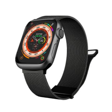 Apple Watch 3 38mm Black Milan Double Magnetic Steel Mesh Band - 1