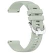 Garmin Forerunner 265S Green Silicone Watch Band with Silver Buckle - 3