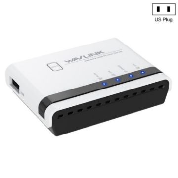 WAVLINK NU516U1 USB2.0 Wireless Printer Server with LAN/WiFi (US Plug) - 1