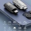 USB-C/Type-C to Type-C + USB 3.0 OTG Adapter for Headset & U-Disk (Black) - 3