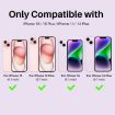 iPhone 15/14 Plus Camera Lens Protector Set - Glitter Metal Ring (Purple) - 6