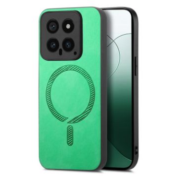 Xiaomi 14 Pro 5G Green Retro Magsafe PU Back Cover Phone Case - 1