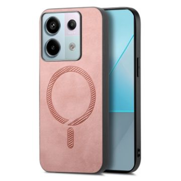 Xiaomi Civi 3 5G Pink Retro Magsafe PU Back Cover Phone Case - 1