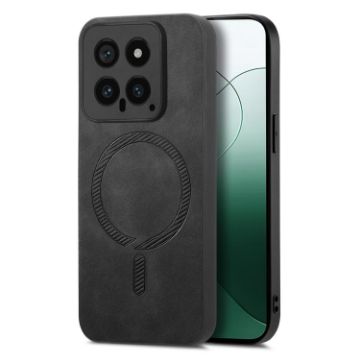 Xiaomi 13T/13T Pro Black Retro Magsafe PU Back Cover Phone Case - 1