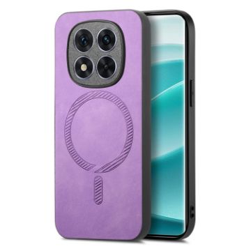 Xiaomi Redmi Note 14 Pro 5G Purple Retro Magsafe PU Phone Case Cover - 1